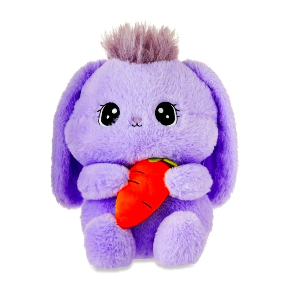 New Way to Celebrate Easter Large adorable Purple Bunny with carrot Plush, 15 in